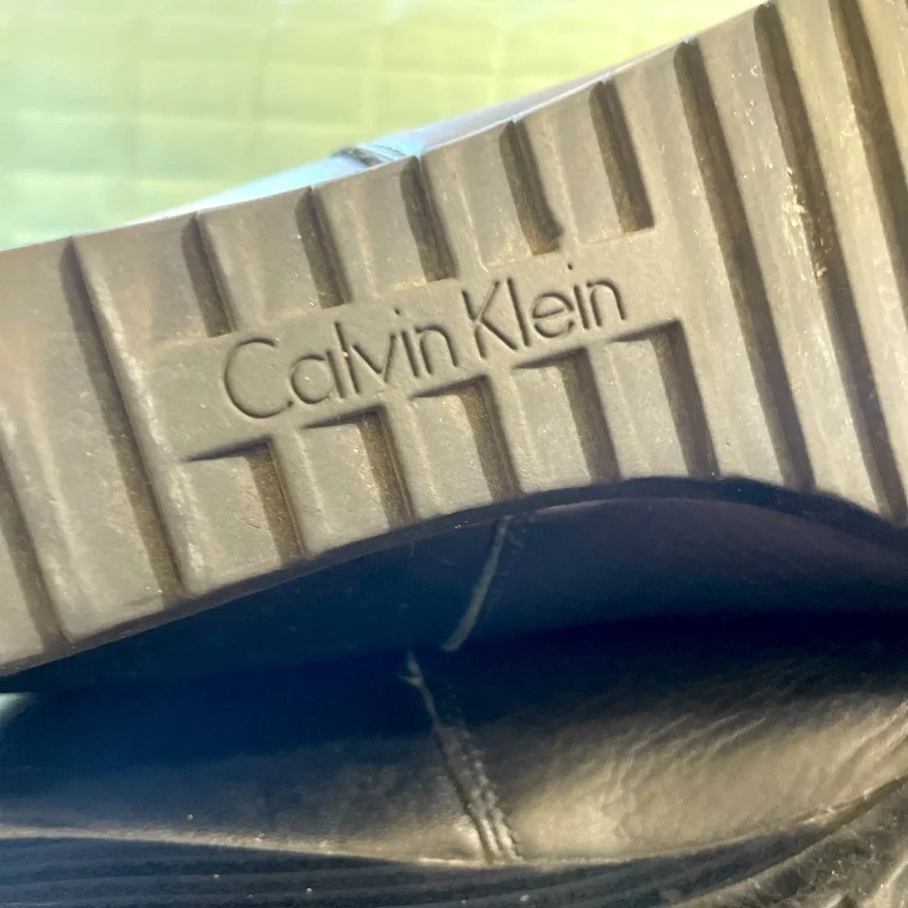 Calvin Klein Judith wedge ankle boots, 100% leather. Super comfortable and cute.